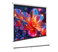 Schermo per proiettore a scomparsa, con blocco automatico, 4K HD 3D, senza pieghe, retro nero per Home Theater, cinema, ufficio, aula