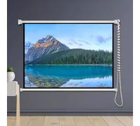 Schermo per proiettore a scomparsa, schermo di proiezione HD per parete e soffitto, rapporto 4:3/16:9, ideale per casa, scuola, cinema, teatro, esposizione pubblica all'aperto e interna