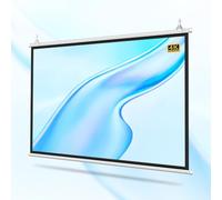 schermo per proiettore a scomparsa, Schermo for proiettore 4K HD manuale a scomparsa da 30-72 pollici, bianco, 4:3 16:9, for interni ed esterni(40 Inch (16:9))