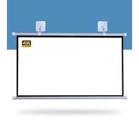 schermo per proiettore a scomparsa, Schermo for proiettore a scomparsa manuale HD 4K Home Theater Schermo cinematografico portatile 30-72 pollici 4:3/16:9 Bianco(72 Inch (16:9))