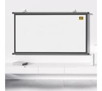 schermo per proiettore a scomparsa, Schermo for proiettore da 30-72 pollici, nero, con abbassamento manuale, for interni ed esterni(60 Inch 4:3)