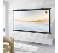 schermo per proiettore a scomparsa, Schermo for proiettore manuale da parete e soffitto, nero, 30/40/50/60/72 pollici, 4:3 e 16:9(60 Inch 16:9)