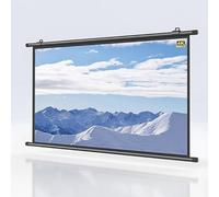 schermo per proiettore a scomparsa, Schermo for proiettore nero da 30 a 72 pollici, manuale, 4K HD, for interni ed esterni, 4:3/16:9(72 Inch (4:3))