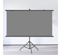 Schermo per proiettore cinematografico mobile regolabile da 72" con supporto, leggero e portatile, per feste in campeggio, cortile e home theater, facile da installare e design a scatto con manopola