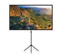 Schermo per proiettore con supporto, 80 pollici 16:9, schermo per proiettore portatile, all'aperto, leggero, facile da installare, idea per il cinema in casa, feste in giardino.