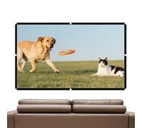 Schermo Per Proiettore Da 100 Pollici - 16:9 Pieghevole 221 Cm, Tessuto In Poliestere Leggero E Portatile, Include Ganci Occhielli Facile Installazione, Foglio Per Visualizzazione Notturna Film Home T