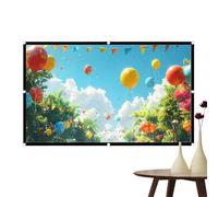 Schermo Per Proiettore Da Esterno - 132 X 75 Cm | 16 9 Teatrale Pieghevole E Portatile, Schermo Per Proiezioni Da Esterni Da 254 Cm | Per Feste A Casa, Uffici, Chiese, Giardini Scolast