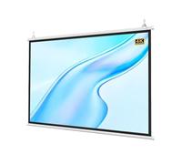 Schermo per proiettore, Manual Pull Down Projector Screen HD 4K 16:9 4:3 Wall Ceiling Mount White 40-72 Inch(0.672916667,72")