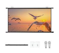 Schermo per proiettore Manuale Estraibile 4:3/16:9, Schermo per proiettore Portatile Antipiega Pieghevole per Film, Schermo per proiezione Video per Home Theater, presentazioni, Istruzione,