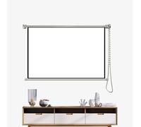 Schermo per proiettore manuale retrattile da 152,4 cm, 4 K, HD, montaggio a parete/soffitto, portatile, schermo cinematografico 4:3 per presentazioni home theater, ufficio e uso esterno