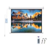 Schermo per Proiettore Motorizzato con Telecomando - Schermo Cinematografico Elettrico Anti-piega per Home Theater,Ufficio, Montaggio a parete/soffitto(60inch(16:9))