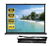 Schermo per Proiettore Portatile Piccolo 50 pollici 16:9 per Home Theater, Schermo Cinematografico Tavolo Retrattile Esterno 30/40 pollici per Viaggio(30in 16:9)