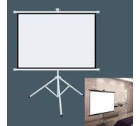 Schermo per proiettore, Schermo for proiettore con treppiede e supporto 50 60 72 pollici 4:3 16:9 multicolore(White,16:9 50in)