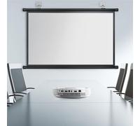 schermo per proiettore, Schermo for proiettore manuale estraibile da parete e soffitto 30-72 pollici 4:3 16:9 formati HD 4K nero(60 Inch 4:3)