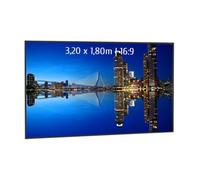 Schermo per Proiezioni Fisso Kimex con Cornice Ultrasottile 3,20x1,80m Formato 16:9