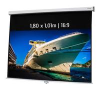Schermo per proiezioni manuale Kimex 1,80x1,01m Formato 16:9