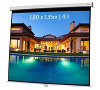 Schermo per proiezioni manuale Kimex 1,80x1,35m Formato 4:3
