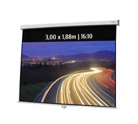 Schermo per proiezioni manuale Kimex 3,00x1,88m Formato 16:10