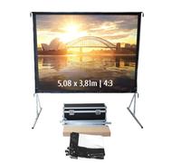 Schermo per proiezioni mobile Kimex con struttura pieghevole 5,08x3,81 m Formato 4:3 Proiezione frontale