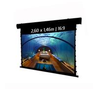 Schermo per Proiezioni Motorizzato Tensionato Kimex 2,60x1,46m Formato 16:9 Wi-Fi Custodia Nera