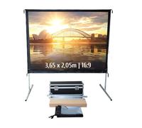 Schermo per proiezioni portatile Kimex con cornice pieghevole 3,65x2,05m Formato 16:9