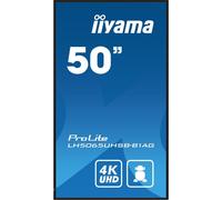 Schermo per segnaletica digitale iiyama LH5065UHSB-B1AG 49,5″ 4K VA 800 cd/m² Android 11 WiFi VESA