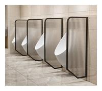 Schermo per urinatoio da parete, divisorio per bagno con urinatoio in vetro temperato per bagno pubblico in hotel, bar(Black,3pcs)