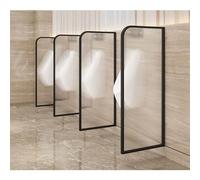 Schermo per urinatoio da parete, divisorio per urinatoio con schermo di privacy in vetro temperato per uomini, parete in vetro per bagno pubblico in hotel, bar(Black,1pcs)