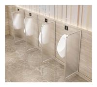 Schermo per urinatoio da parete, divisorio per urinatoio con schermo di privacy in vetro temperato per uomini, parete in vetro per bagno pubblico in hotel, bar(Silver,3pcs)