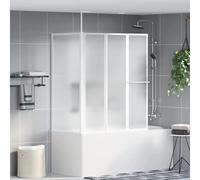 Schermo per vasca da bagno in alluminio opaco, 120 x 70 x 137 cm, con pannelli pieghevoli e guarnizione in gomma, per bagno, paraspruzzi e uso flessibile