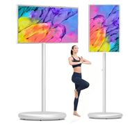 Schermo Personale&Smart Tv Portatile Su Ruote 21,5/24/27/32 Pollici |Touchscreen Orientabile|Capacità Archiviazione 4g+64g/8g+128g|Batteria7800/8000/15000mah | Rotazione Completa 27in4G+64G