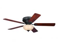 Schermo Piatto Ventilatore da Soffitto Lampada con Cavo Tirare Everett Espresso