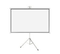 Schermo portatile avvolgibile per proiettore, Schermo for proiettore portatile con treppiede 60-72 pollici 4:3/16:9 Nero Bianco Interni Esterni(White,16:9 60in)