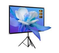 Schermo portatile per proiettore con treppiede e borsa per il trasporto, schermo pieghevole per campeggio e home theater,