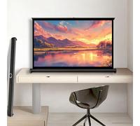 Schermo portatile per proiettore, da pavimento, pieghevole, manuale, retrattile, per home cinema e uso esterno, design anti-luce, ideale per viaggi e visualizzazione in interni