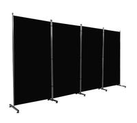 Schermo privacy balcone Divisorio for stanza Divisori for da 6 piedi e schermi for la privacy for a 3 pannelli Schermo divisorio for Pannello in tessuto portatile Pieghevole for interni(Black,4 Panel)