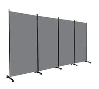 Schermo privacy balcone Divisorio for stanza Divisori for da 6 piedi e schermi for la privacy for a 3 pannelli Schermo divisorio for Pannello in tessuto portatile Pieghevole for interni(Gray,4 Panel)