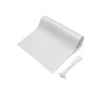 Schermo Privacy Balcone Forato con Fascette, Pannello PVC 1 mm per Ringhiera, Frangivista Giardino, Recinzione e Grata Finestra(Milk,120x30 cm/3.9x1.0 ft)