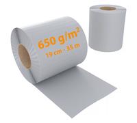 Schermo Privacy In PVC Per Recizioni A Doppia Sbarra Doppio Picchetto Rete Frangivista Per Giardino Terrazzo 650 g/m² Resiste Alle Intemperie Vento 35 m x 19 cm Con Clip Di Fissaggio Grigio Chiaro