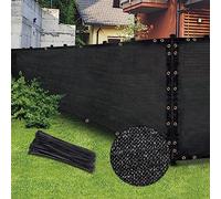 Schermo privacy per esterni nero, 1,2 m x 1,5 m, copertura per recinzione e rete, ideale per giardino, privacy, doghe, autoportante
