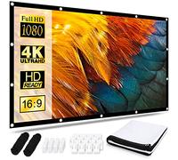 Schermo Proiettore 120 Pollici 16:9 HD Telo Proiettore Anti Rughe Pieghevole Portatile Lavabile, Schermo Doppia Faccia, Schermo Proiezione Esterno per Casa Ufficio Eventi All`Aperto Teatro