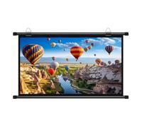 Schermo Proiettore da 60/72 pollici, Schermo di Proiezione HD 4:3/16:9 Montaggio a Parete, Telo Proiettore Avvolgibile per Esterni Interni, Home Cinema, Ufficio(16:9,60inch)