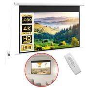 Schermo proiettore motorizzato HOMCOM 120" 16:9 4K UHD parete soffitto teleco...