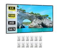 Schermo proiettoriale anti-rughe di seta latte pieghevole portatile 4K HD con ganci per uso interno in home theater ufficio e riunioni