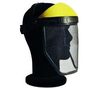 SCHERMO PROTETTIVO COMBINATO CON CALOTTA MASCHERA VISIERA A RETE REGOLABILE