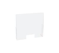 Schermo protettivo da banco - con feritoia - 60 x 80 cm - PET - Lebez