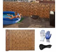 Schermo Protettivo Per Recinzione Giardino 70% Blocco Della Luce Arella Bamboo Da Esterno 80 100 150 160 180 200 250 300 400 500 1000cm Frangivento Da Esterno For Cortile, Giardino, Balcone