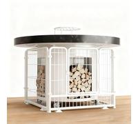Schermo Protettivo Termico per Camino e Barbecue, Protezione su Quattro Lati per stufe a Legna e riscaldatori (Bianco 70 * 70 * 80 cm)