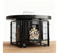 Schermo Protettivo Termico per Camino e Barbecue, Protezione su Quattro Lati per stufe a Legna e riscaldatori (Nero 60 * 60 * 60 cm)