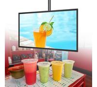 Schermo pubblicitario a LED per esterni, display ultra sottile per segnaletica digitale, telecomando, schermo diviso intelligente, supporto Wi-Fi/USB, staffa inclusa, dimensioni 24 pollici